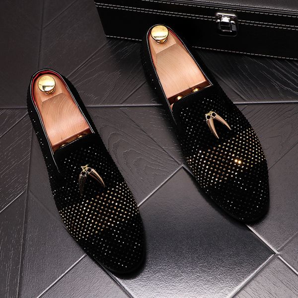 feast clothed casual men's banquet genuine leather summer slip in tassels crystal shoes youth zapatos hombre man's moccasins 0pkl, Black
feast clothed casual men's banquet genuine leather summer slip in tassels crystal shoes youth zapatos hombre man's moccasins 0pkl, Black