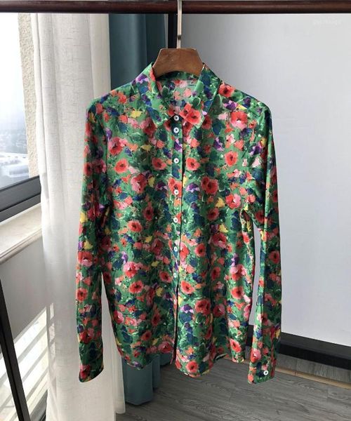 oil painting silk cotton shirt women's blouse 2020 early spring new retro long-sleeve turn-down collar buttons female 1, White
oil painting silk cotton shirt women's blouse 2020 early spring new retro long-sleeve turn-down collar buttons female 1, White
