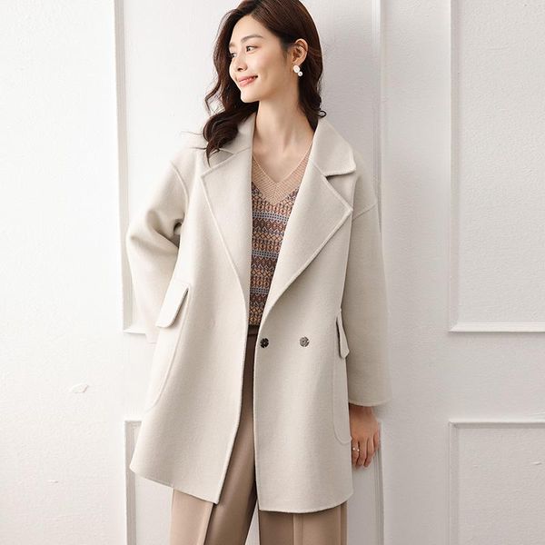 women's wool & blends 2021 autumn and winter coat women loose thick solid color long-sleeved cashmere 100% double-sided woolen, Black
women's wool & blends 2021 autumn and winter coat women loose thick solid color long-sleeved cashmere 100% double-sided woolen, Black
