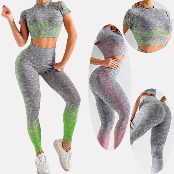 yoga outfits women's2pcs set workout sportswear gym clothing fitness long sleeve crop high waist leggings breathable, White;red 
yoga outfits women's2pcs set workout sportswear gym clothing fitness long sleeve crop high waist leggings breathable, White;red