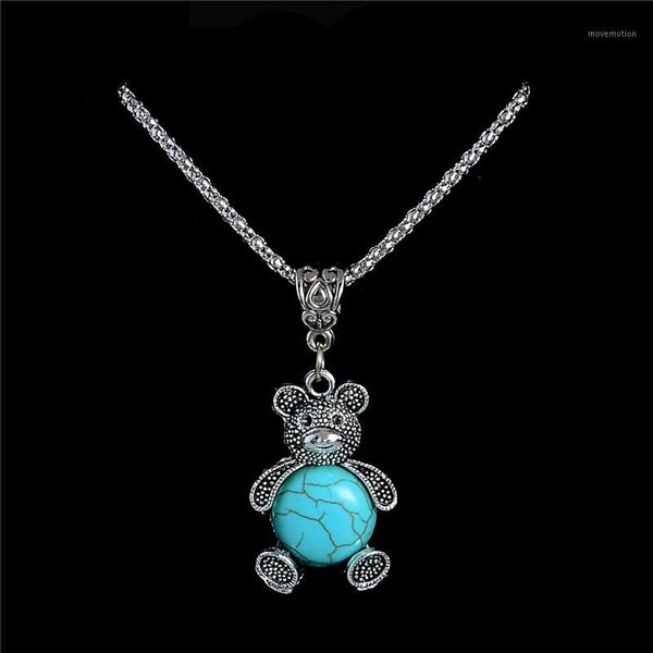 wholesale- new arrival cute animal bear tibetan silver turquoise necklaces fashion long chain turquoise jewelry for women1
wholesale- new arrival cute animal bear tibetan silver turquoise necklaces fashion long chain turquoise jewelry for women1