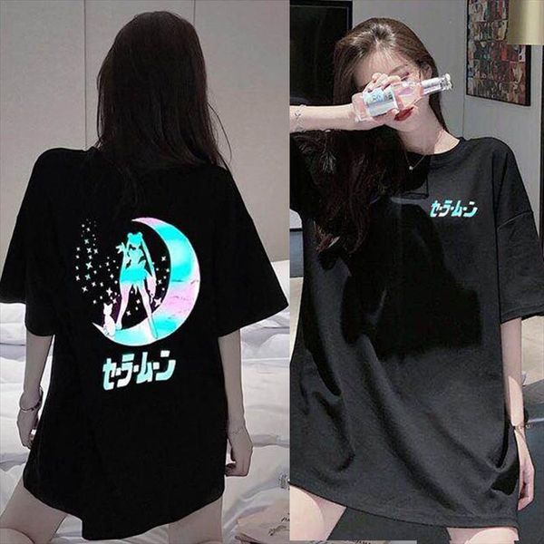 long oversize anime sailor moon women reflective t shirt japanese harajuku kawaii tshirt tee teenage girl sailormoon clothes, White
long oversize anime sailor moon women reflective t shirt japanese harajuku kawaii tshirt tee teenage girl sailormoon clothes, White
