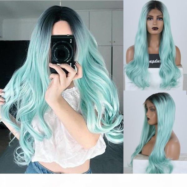 rongduoyi ombre green wig heat resistant cosplay wigs synthetic lace front wig dark roots natural wave fiber hair women wigs, Black
rongduoyi ombre green wig heat resistant cosplay wigs synthetic lace front wig dark roots natural wave fiber hair women wigs, Black