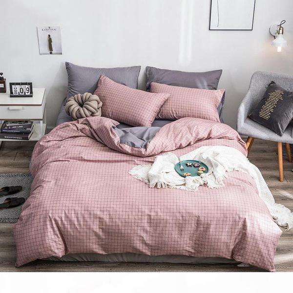 home textile pink plaid duvet cover set pillowcase bed sheet simple pure cotton bedding sets 3 4pcs single double bedlinen
home textile pink plaid duvet cover set pillowcase bed sheet simple pure cotton bedding sets 3 4pcs single double bedlinen