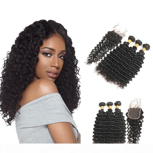 7a peruvian inaian brazilian hair remy human hair deep wave bundles with closure hair extensioon dhgate, Black
7a peruvian inaian brazilian hair remy human hair deep wave bundles with closure hair extensioon dhgate, Black