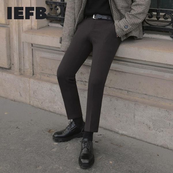 men's suits & blazers iefb korean fashion casual straight trousers trend slim fit suit pants for male 2021 autumn witner 9y4564, White;black
men's suits & blazers iefb korean fashion casual straight trousers trend slim fit suit pants for male 2021 autumn witner 9y4564, White;black