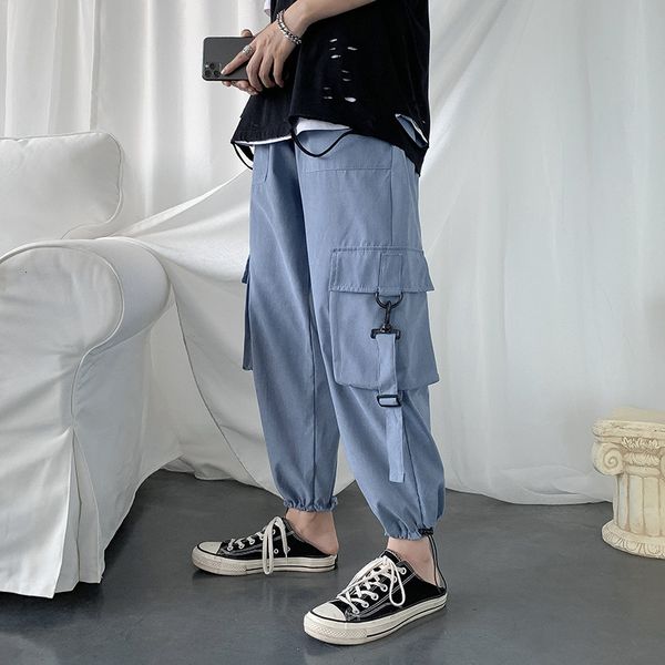 overalls men's straight tube loose drawstring leggings large side pocket ribbon capris korean fashion casual pants, Black
overalls men's straight tube loose drawstring leggings large side pocket ribbon capris korean fashion casual pants, Black