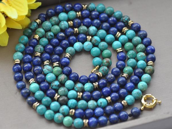 chains z10569 18"~100" 8mm round green turquoise blue lapis lazuli hematite necklace, Silver
chains z10569 18"~100" 8mm round green turquoise blue lapis lazuli hematite necklace, Silver