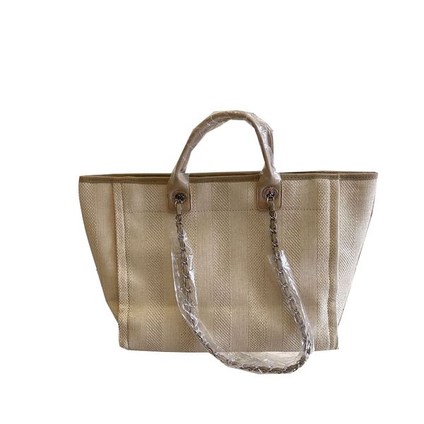 classic style canvas beach shopping bag womens luxury designer deauville chain totes double shoulder large capacity party girls cartable str
classic style canvas beach shopping bag womens luxury designer deauville chain totes double shoulder large capacity party girls cartable str