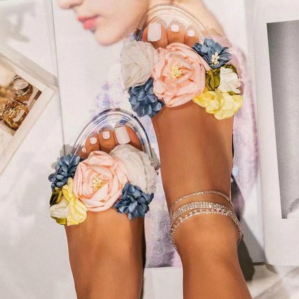 slippers summer appliques women flat heel transparent pvc colorful flower fashion outside slides jelly shoes ladies female, Black
slippers summer appliques women flat heel transparent pvc colorful flower fashion outside slides jelly shoes ladies female, Black