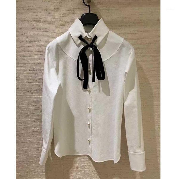 cosmicchic 2020 women tie-shirt bow-knot elegant white blouse long-sleeved pearl-button vintage blouse blusa1
cosmicchic 2020 women tie-shirt bow-knot elegant white blouse long-sleeved pearl-button vintage blouse blusa1