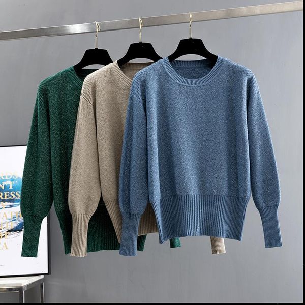 lurex autumn winter women pullover sweater oversize knitted jumper warm casual female sweater drop shipping, White;black
lurex autumn winter women pullover sweater oversize knitted jumper warm casual female sweater drop shipping, White;black