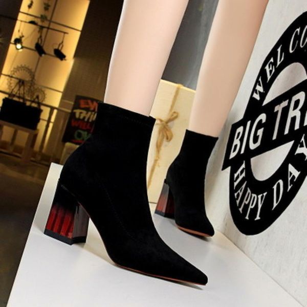 boots fashion winter women ankle pointed toe crystal female high heel mature business lady short shoes, Black
boots fashion winter women ankle pointed toe crystal female high heel mature business lady short shoes, Black