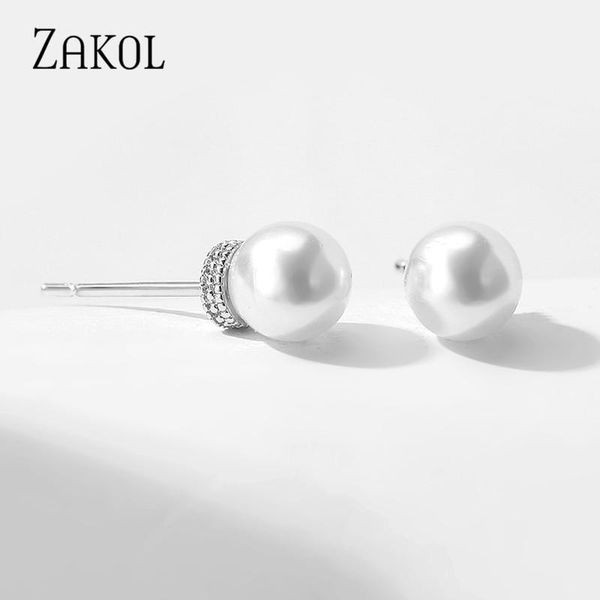 stud zakol exquisite temperament cubic zircon small pearl earring christmas gifts jewelry for women fsep2600, Golden;silver
stud zakol exquisite temperament cubic zircon small pearl earring christmas gifts jewelry for women fsep2600, Golden;silver