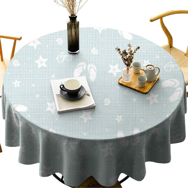 wrinkle anti-fading round tablecloths beach theme decor sea shells starfishes flip flops glasses summer holiday image
wrinkle anti-fading round tablecloths beach theme decor sea shells starfishes flip flops glasses summer holiday image