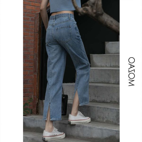 back slit high waist jeans women's straight tube loose new slim net red wide leg nine point pants trend in 2020, Blue
back slit high waist jeans women's straight tube loose new slim net red wide leg nine point pants trend in 2020, Blue