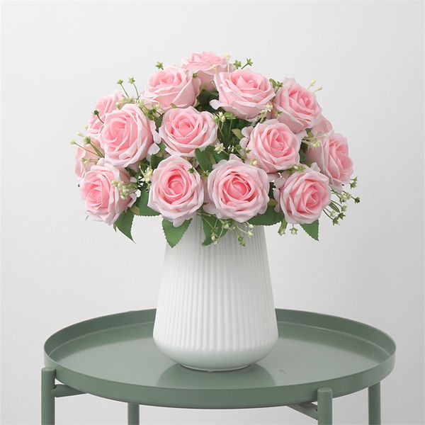 9-head european white roses artificial flower bride bouquet silk fake flower for party home wedding decoration valentine's day gift
9-head european white roses artificial flower bride bouquet silk fake flower for party home wedding decoration valentine's day gift