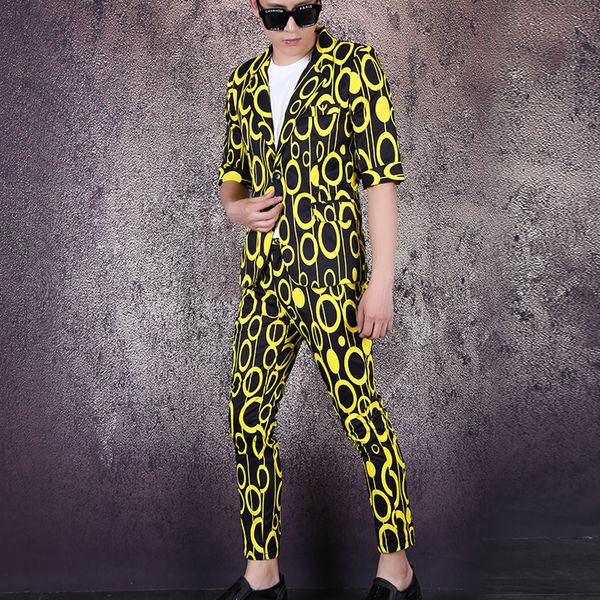 2020 s-5xl men's with standard yellow pants five-point suit together spring and thin male suits large b77x, White;black
2020 s-5xl men's with standard yellow pants five-point suit together spring and thin male suits large b77x, White;black