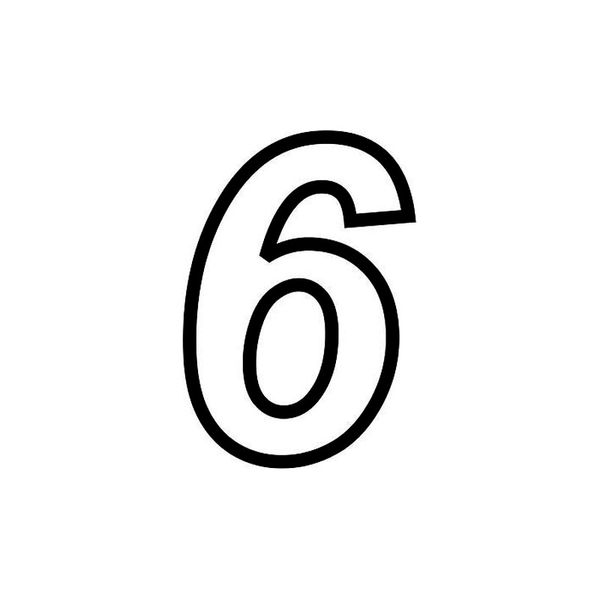 9.7cm*14cm fun number 6 vinyl high-quality car sticker decal black/silver accessories c11-0779
9.7cm*14cm fun number 6 vinyl high-quality car sticker decal black/silver accessories c11-0779