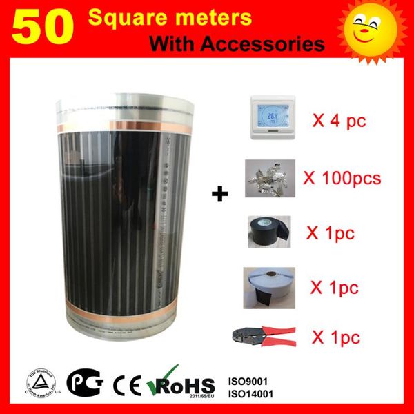 50 square meter electric heating film with accessories, ac220v+-10v thermostat control underfloor heating
50 square meter electric heating film with accessories, ac220v+-10v thermostat control underfloor heating