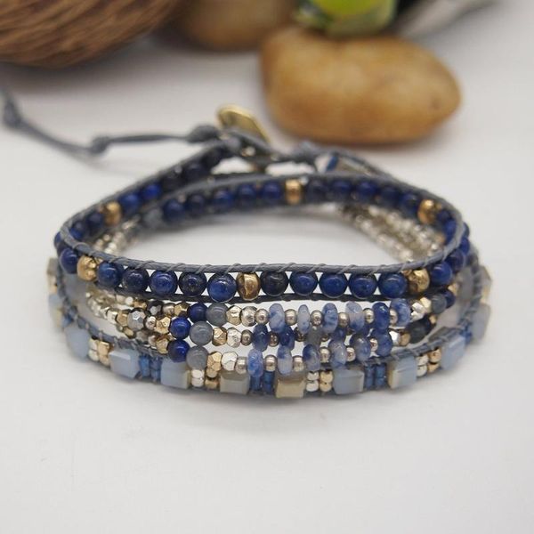 tennis 3layers lapis lazuli wrap bracelet for girls crystal blue vein natural stone metal beads boho bracelets ladies turmalina negra, Golden;silver
tennis 3layers lapis lazuli wrap bracelet for girls crystal blue vein natural stone metal beads boho bracelets ladies turmalina negra, Golden;silver