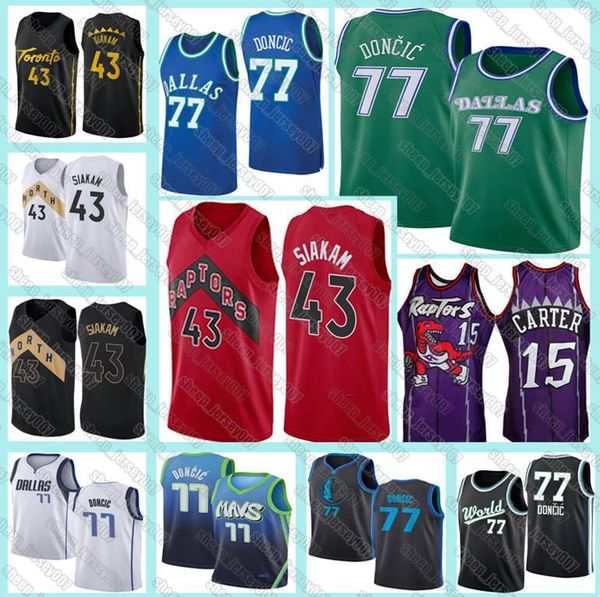 77 doncic dallas mavericks pascal 43 siakam luka toronto raptors vince 15 carter tracy 1 mcgrady kristaps 6 porzingis jersey, Black;red
77 doncic dallas mavericks pascal 43 siakam luka toronto raptors vince 15 carter tracy 1 mcgrady kristaps 6 porzingis jersey, Black;red