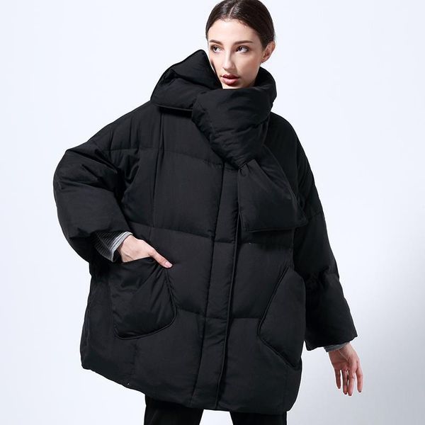 winter jacket women 2020 new with scarf 90% white duck down coat loose warm down parkas female medium long oversived jacket1, Black
winter jacket women 2020 new with scarf 90% white duck down coat loose warm down parkas female medium long oversived jacket1, Black