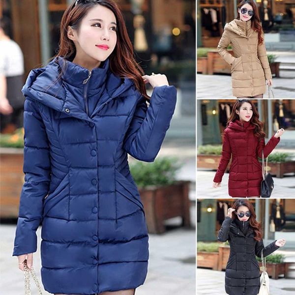 women's down & parkas thickened casual hooded slim solid with pockets windproof long sleeve soft winter comfortable warm women coat, Black
women's down & parkas thickened casual hooded slim solid with pockets windproof long sleeve soft winter comfortable warm women coat, Black