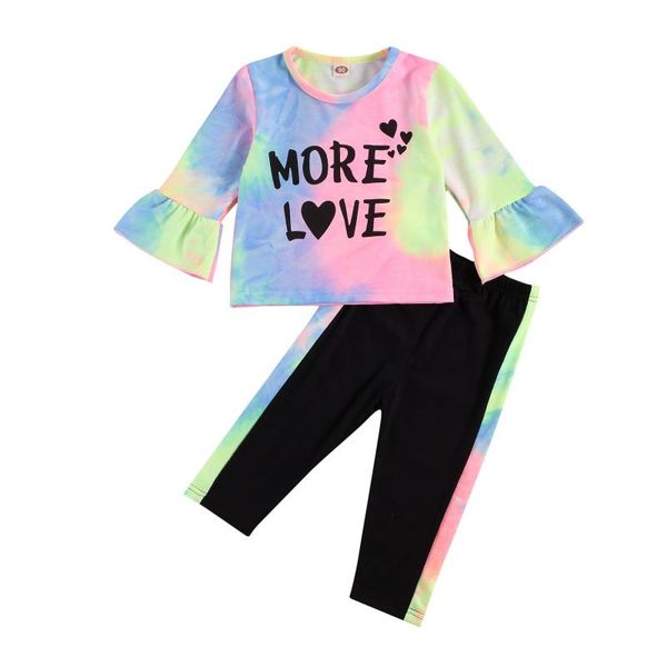 clothing sets 2021 fashion autumn baby girls outfits suit kids multicolor tie-dyed flared sleeve + black long pants set, White
clothing sets 2021 fashion autumn baby girls outfits suit kids multicolor tie-dyed flared sleeve + black long pants set, White