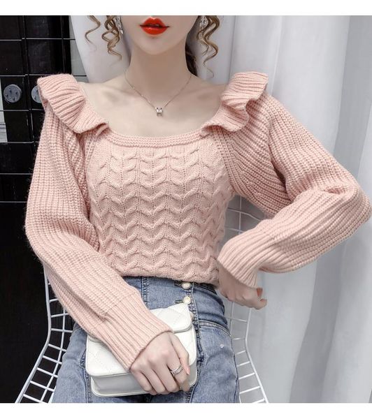 women's sweaters fashion open back design sense japanese autumn short wild sweater, White;black
women's sweaters fashion open back design sense japanese autumn short wild sweater, White;black