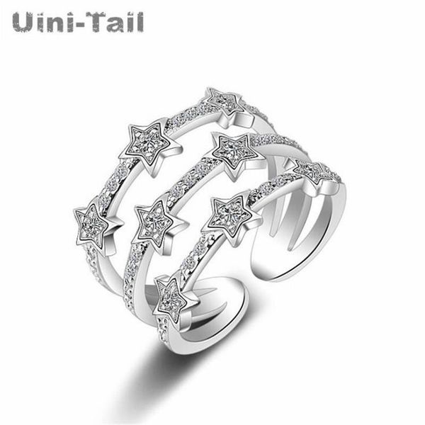 cluster rings uini-tail 925 sterling silver korea three-layer star open ring female fashion trend micro-set wild personality, Golden;silver
cluster rings uini-tail 925 sterling silver korea three-layer star open ring female fashion trend micro-set wild personality, Golden;silver