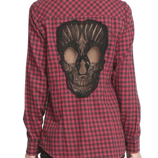 skull hollow out women blouses plaid shirts long sleeve blouse spring summer blusas mujer haut ete plus size xxxxl y200622, White
skull hollow out women blouses plaid shirts long sleeve blouse spring summer blusas mujer haut ete plus size xxxxl y200622, White