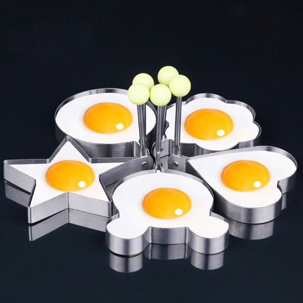 thickening stainless steel mold five pointed star love heart shaped fried egg mould kitchen practical gadget diy 1cj j2 
thickening stainless steel mold five pointed star love heart shaped fried egg mould kitchen practical gadget diy 1cj j2