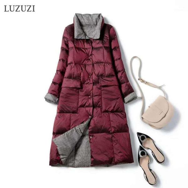 women's down & parkas luzuzi 2021 double sided women's winter jackets stand collar white duck coat female light long jacket femini, Black
women's down & parkas luzuzi 2021 double sided women's winter jackets stand collar white duck coat female light long jacket femini, Black