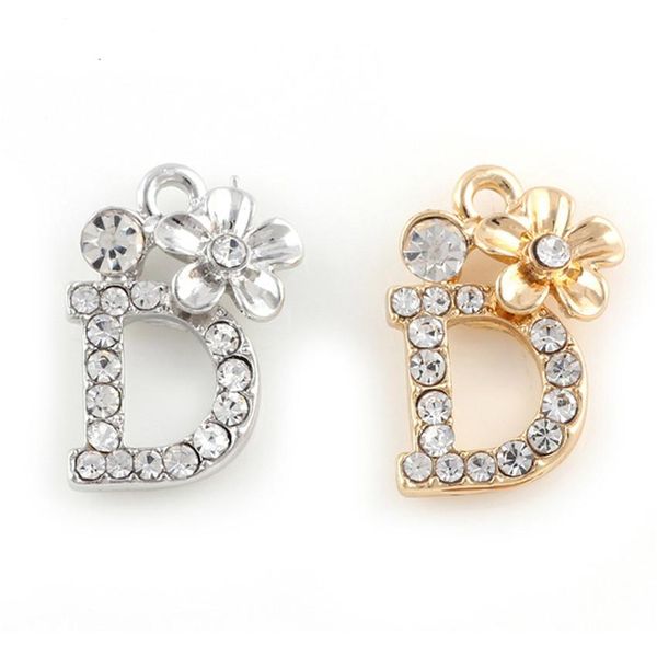 20pcs/lot gold color silver crystal alphabet d with flower charms pendant for jewelry making handmade 18*1m jllpth
20pcs/lot gold color silver crystal alphabet d with flower charms pendant for jewelry making handmade 18*1m jllpth