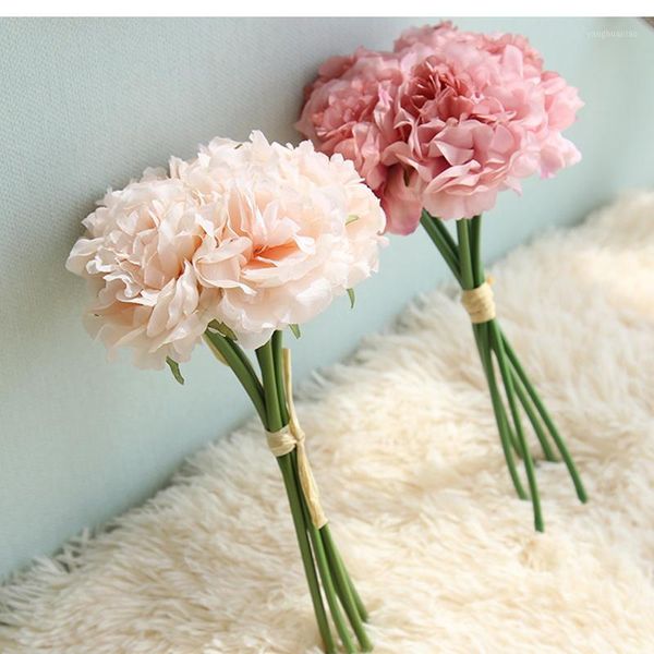 decorative flowers & wreaths 5 heads/bunch artificial simulation peony flower bridal bouquets wedding decoration fake silk wreath home decor
decorative flowers & wreaths 5 heads/bunch artificial simulation peony flower bridal bouquets wedding decoration fake silk wreath home decor