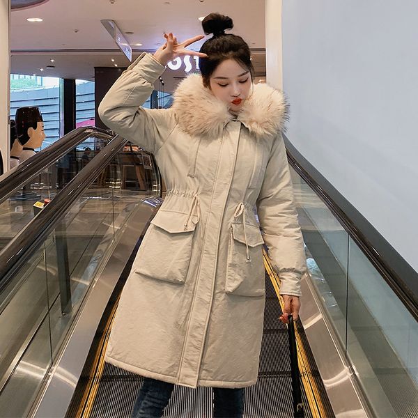 2020 new autumn winter women's cotton-padded down jacket mid-length silm parkas fur collar casual female fashion coat, Black
2020 new autumn winter women's cotton-padded down jacket mid-length silm parkas fur collar casual female fashion coat, Black