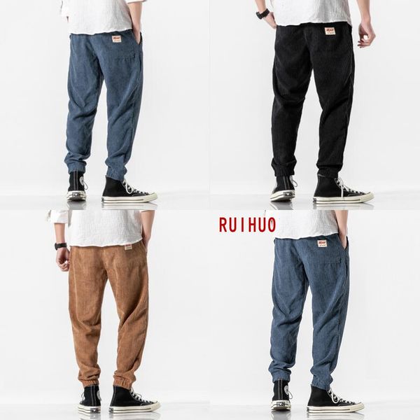 ruihuo 2020 autumn corduroy harem men joggers korean streetwear men's casual pants hip hop tracksuit m-5xl q1219, Black
ruihuo 2020 autumn corduroy harem men joggers korean streetwear men's casual pants hip hop tracksuit m-5xl q1219, Black