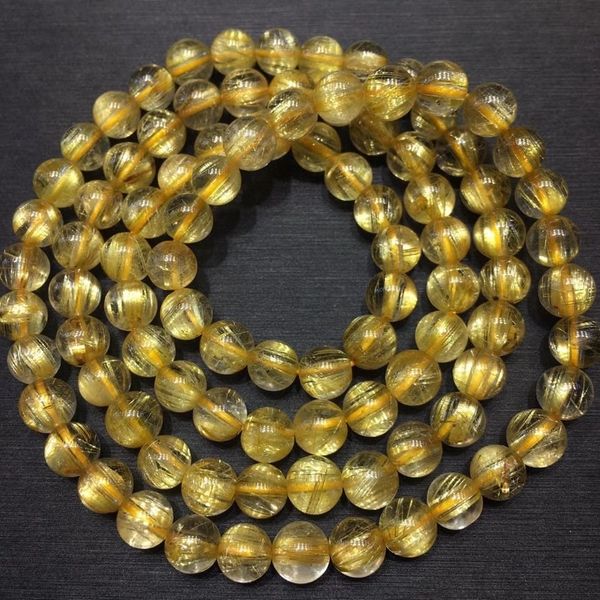 of natural certificate gold rutilated quartz titanium woman bracelet 6mm 3 clear round beads s5qo, Black
of natural certificate gold rutilated quartz titanium woman bracelet 6mm 3 clear round beads s5qo, Black