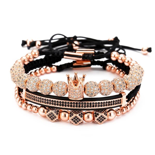 zircon woven 8mm copper ball micro crown inlaid crescent geometric three piece bracelet for men, Silver
zircon woven 8mm copper ball micro crown inlaid crescent geometric three piece bracelet for men, Silver