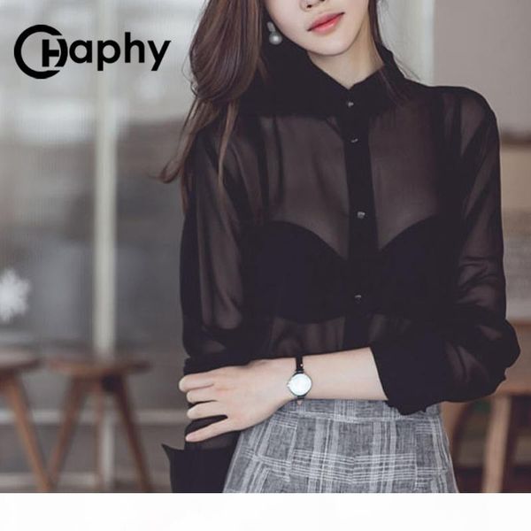 see through chiffon blouse turn down collar transparent blouse perspective chiffon long sleeve transparent shirt, White
see through chiffon blouse turn down collar transparent blouse perspective chiffon long sleeve transparent shirt, White