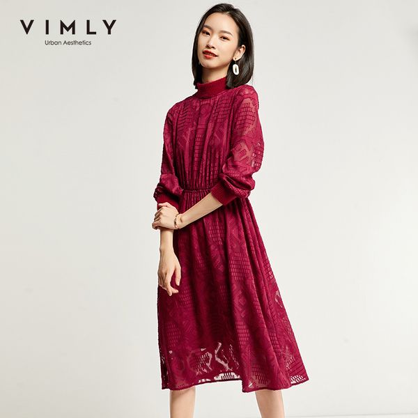 vimly autumn winter women elegant chiffon dress office lady turtleneck long sleeve solid high waist female dresses f5205 201125, Black;gray
vimly autumn winter women elegant chiffon dress office lady turtleneck long sleeve solid high waist female dresses f5205 201125, Black;gray