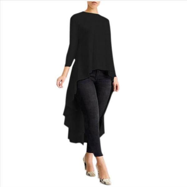 women long sleeve asymmetrical shirt high low plus blouse women blouses and skew collar solid office shirt casual, White
women long sleeve asymmetrical shirt high low plus blouse women blouses and skew collar solid office shirt casual, White