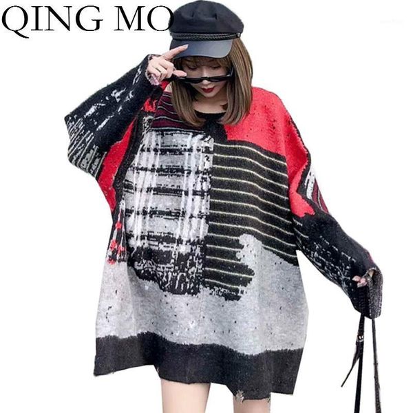 qing mo fashion brand winter women pullover sweater vintage women patchwork color loose sweater batwing sleeve zqy18691, White;black
qing mo fashion brand winter women pullover sweater vintage women patchwork color loose sweater batwing sleeve zqy18691, White;black