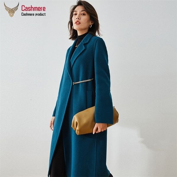 women's long wool autumn winter fashion loose women straight simple wind double-sided woolen coat 201215, Black
women's long wool autumn winter fashion loose women straight simple wind double-sided woolen coat 201215, Black
