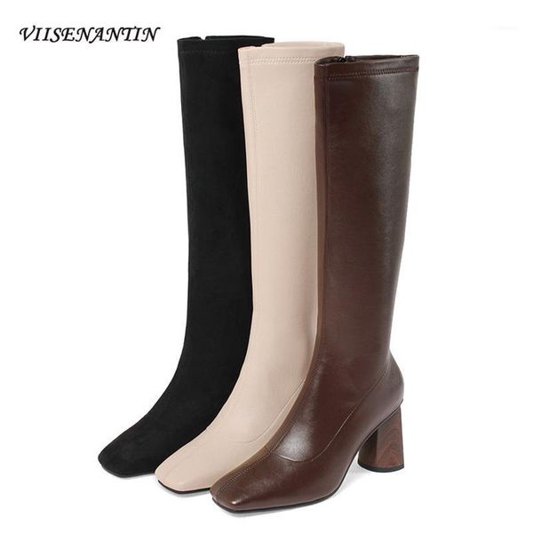 korean version square toe elastic boots women high-heeled skinny boots side zipper wood grain thick heel high-knee-length1, Black
korean version square toe elastic boots women high-heeled skinny boots side zipper wood grain thick heel high-knee-length1, Black