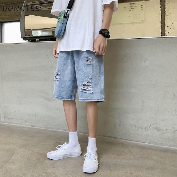 men's jeans men hole ripped baggy all-match fashion knee-length summer loose simple solid zipper male korean style ulzzang chic ins, Blue
men's jeans men hole ripped baggy all-match fashion knee-length summer loose simple solid zipper male korean style ulzzang chic ins, Blue
