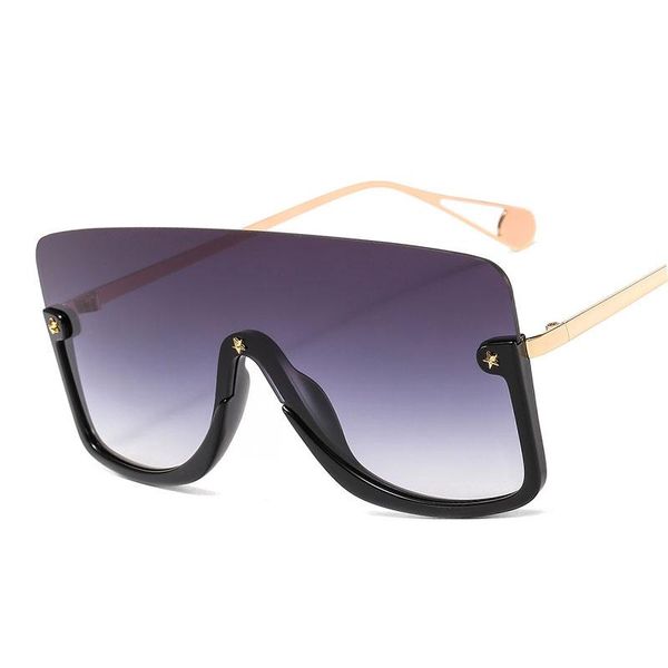 sunglasses veshion half frame oversized one lens star men women fashion uv400 glasses, White;black
sunglasses veshion half frame oversized one lens star men women fashion uv400 glasses, White;black