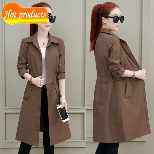 spring coat for classically fine woman outwear long female office jacket plus size qnof, Tan;black
spring coat for classically fine woman outwear long female office jacket plus size qnof, Tan;black