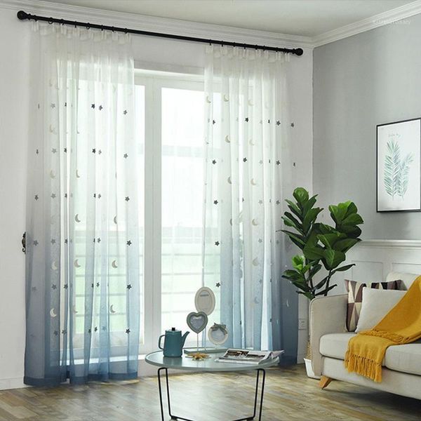 window screen gauze gradient sheer tulle drapes embroidery stars-moon tulle fabrics children's living room curtains m154&301
window screen gauze gradient sheer tulle drapes embroidery stars-moon tulle fabrics children's living room curtains m154&301